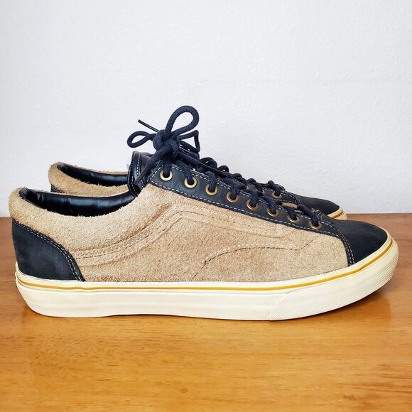 Other - Van's California SK8-Low Brown Suede Black Leather Sneakers Shoes Mens SZ 11.5